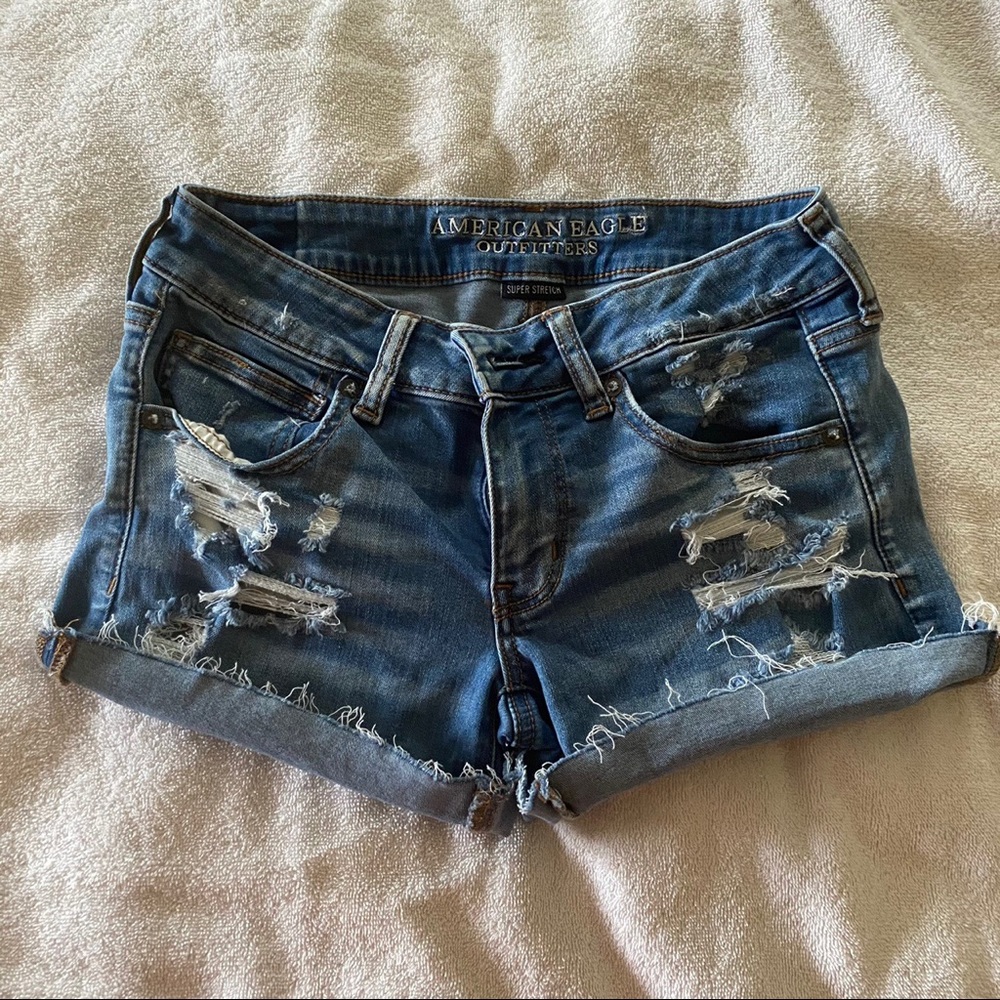 American Eagle distressed shorts